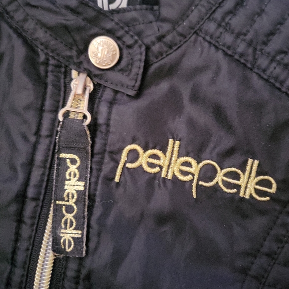 Girl's Pellepelle Black & Gold Lightweight Jacket Size 4 - Picture 5 of 6